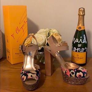 Colorful pattern/glitter Steve Madden heel
